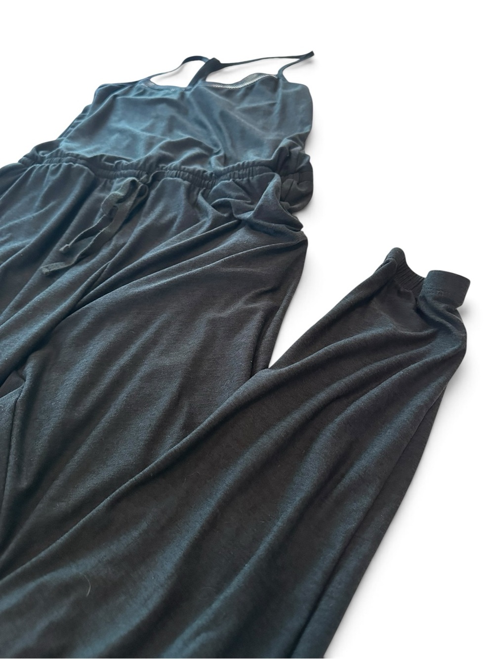 Beyond Yoga Black Sleeveless Drawstring Jumpsuit